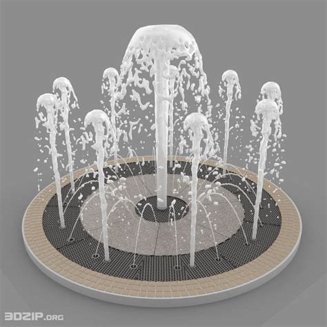 3d Fountain Model 3 Free Download Fountain Fountain Design 3d Model