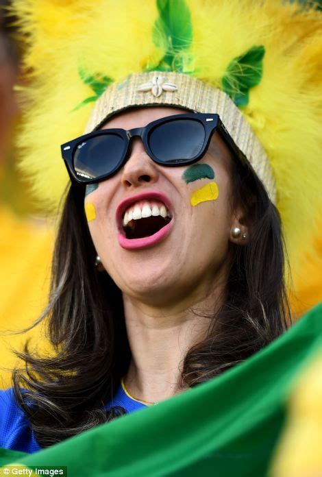 One Fan Gets Into The Spirit Of The World Cup As She Cheers For Her Team Ahead Of The Opening
