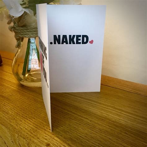 Thinking Of You Naked Funny Valentines Card Boyfriend Etsy UK