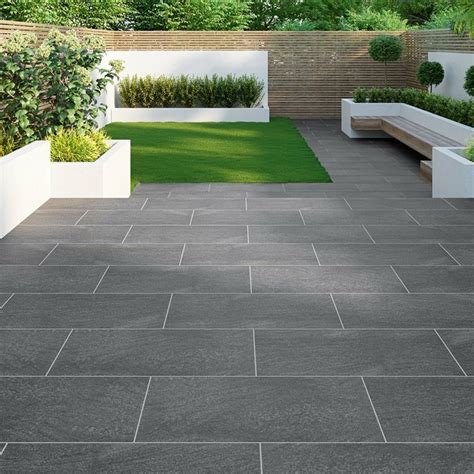 Granito Grey Stone Effect Large Italian Outdoor Porcelain Slab Tile