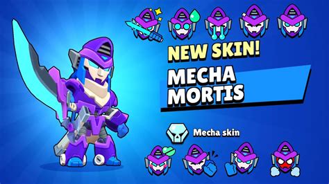 I Got Mecha Mortis Skin For Free🤩🦇 Spray And Pins And Profile Icon🚀 Brawl Stars Youtube