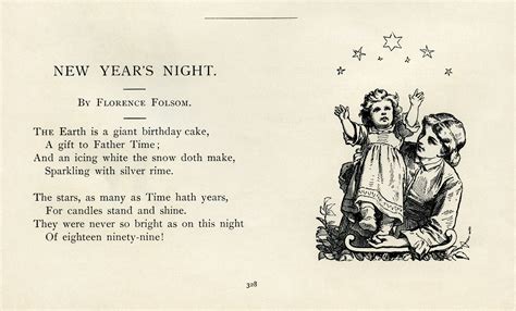 New Years Night Florence Folsom Poetry Vintage New Year Poem Mother