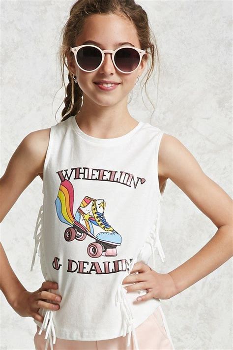 Forever 21 Girls Graphic Tank Top Kids Tween Fashion Forever 21