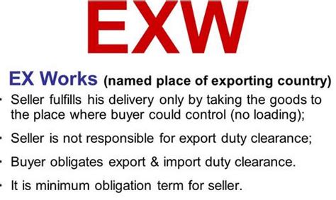 What Does Ex Works Mean In Shipping Terms
