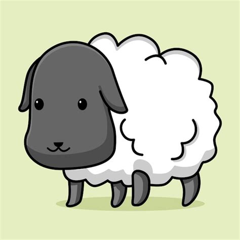 Premium Vector Cute Sheep Cartoon Design