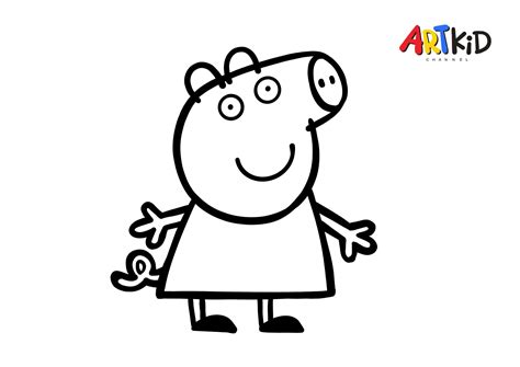 Peppa Pig Free Printable Coloring Pages งานศิลปะ