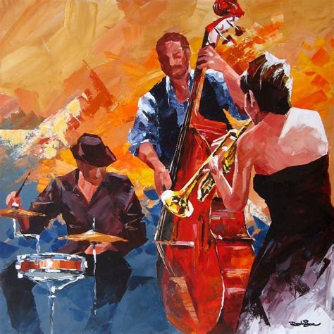 A Painting Of Some People Playing Instruments