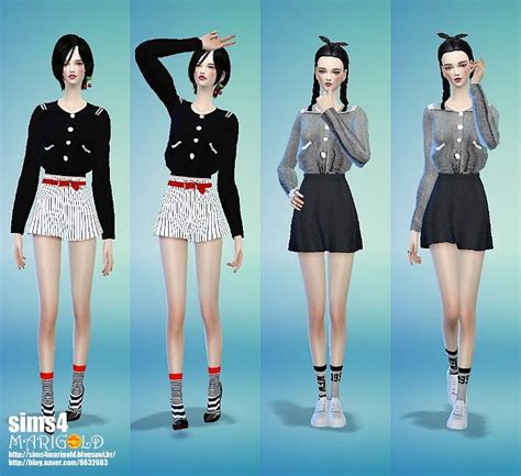 My Sims 4 Blog Clothing And Hat For Females By Marigold