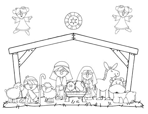 Printable Nativity Colouring Pages