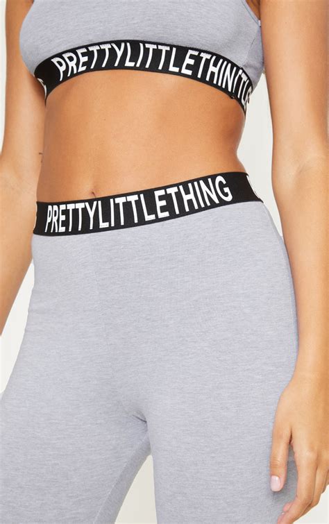 Prettylittlething Grey High Waist Legging Prettylittlething