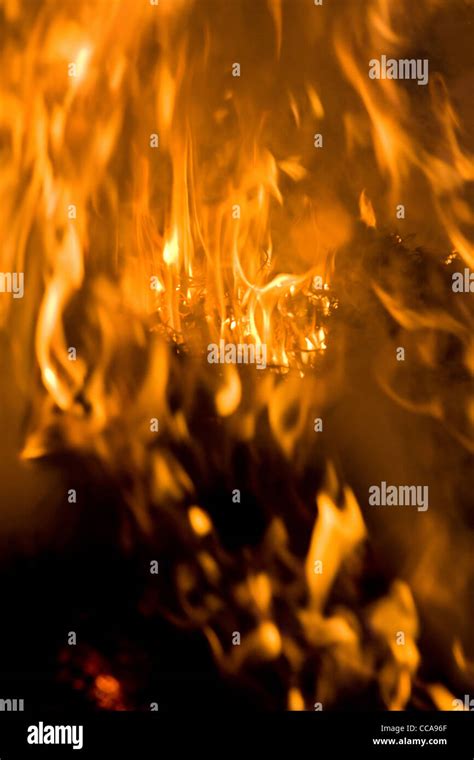 Fire In Detail Stock Photo Alamy