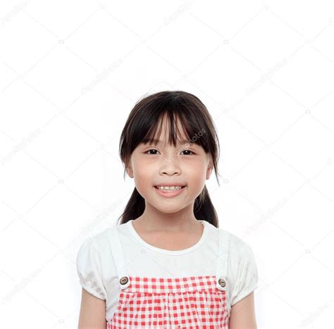 Asian Girl Portrait On White Background Stock Photo By ©actionbleem