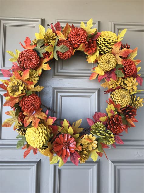 Pin By Liz Kramer On Diy Pine Cone Wreath Fall Thanksgiving Fall