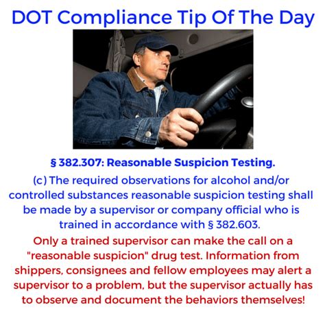 Dct Reasonable Suspicion 1 My Safety Manager