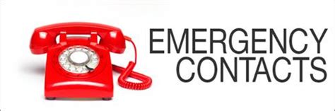 Emergency Contact Numbers Template Survival Wilderness