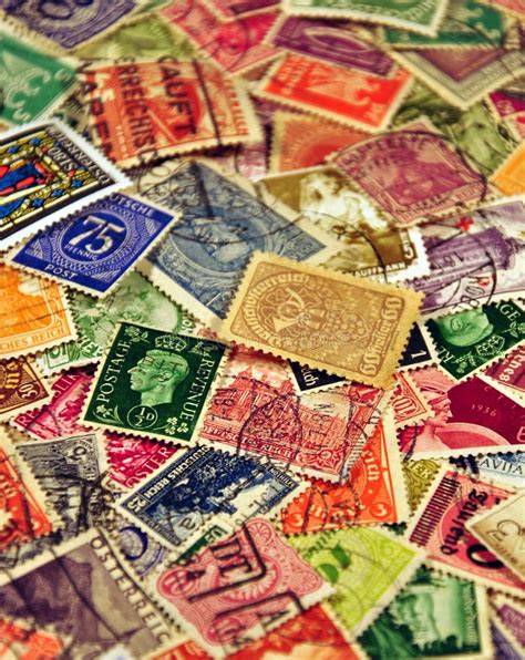 Vintage Postage Stamps Editorial Photography Image Of Travel 28617707