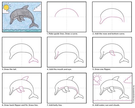 Draw A Dolphin · Art Projects For Kids