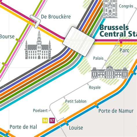 Bruxelles Metro Map