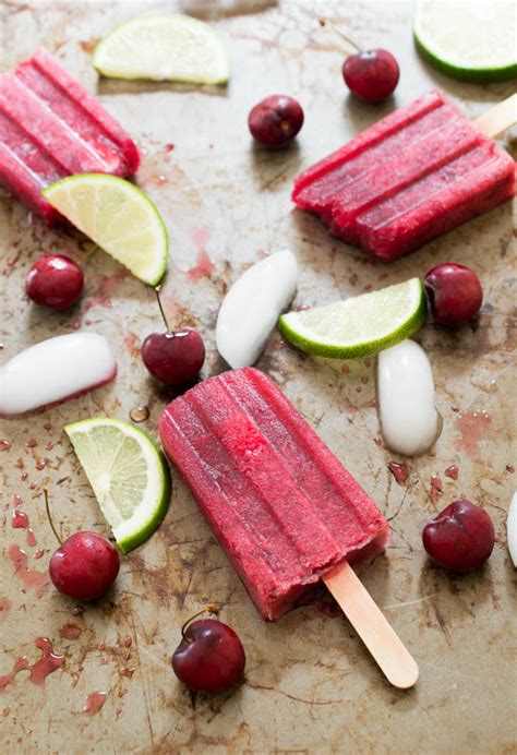 Cherry Pomegranate Limeade Popsicles