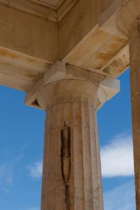 Free Images Doric Column Inside Parthenon