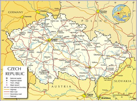 Carte De La République Tchèque Plusieurs Cartes Du Pays En Europe