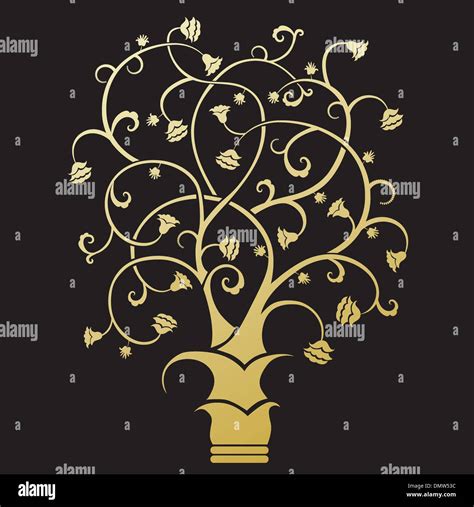 Abstract Tree With Flowers Stock Vector Image And Art Alamy