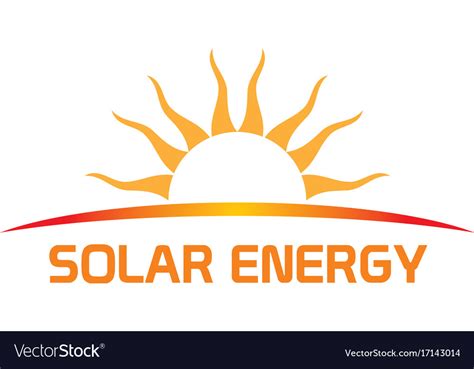 Solar Energy Nature Company Logo Royalty Free Vector Image