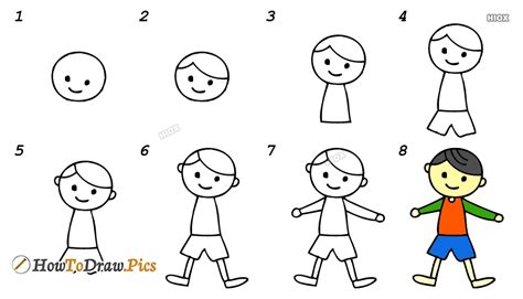 How To Draw A Boy In A Simple Steps