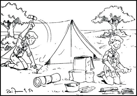 Camping Coloring Pages For Preschoolers At Free