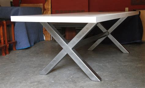 We manufacture table bases at low price for your custom built table top. Dorset Custom Furniture - A Woodworkers Photo Journal: 'x' based tables