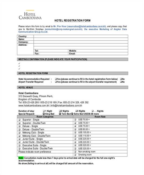 Free 50 Printable Registration Forms In Pdf