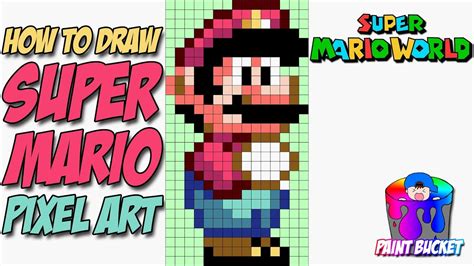 How To Draw Super Mario From Super Mario World 16 Bit