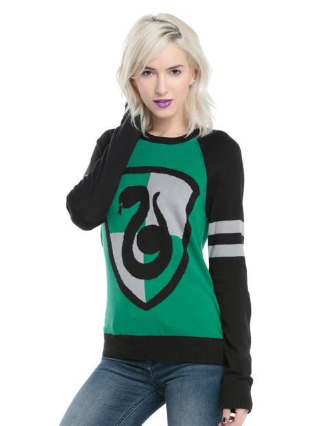 Harry Potter Slytherin Intarsia Girls Sweater Hot Topic