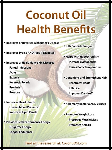 The benefit of coconut oil on your skin can be comparable to that of mineral oil. The Health Benefits of Virgin Coconut Oil