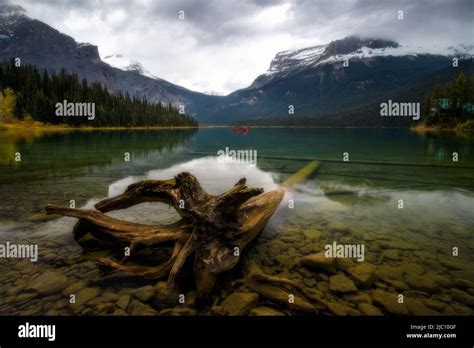 Emerald Lake Pure Nature In British Columbia Canada Stock Photo Alamy