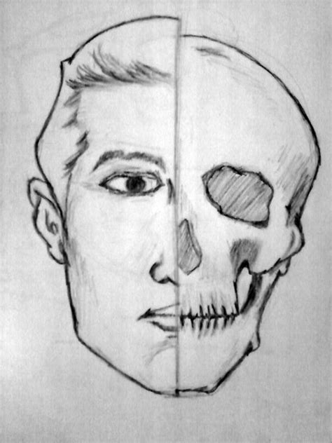 Skeleton Face Drawing Easy At Explore Collection