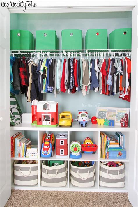 This Organized Toddler Closet Features Storage For Clothing Toys