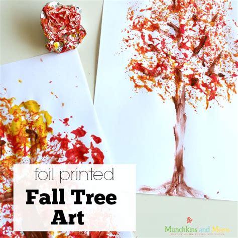 Make Beautiful Fall Trees Using Foil Printing This Is
