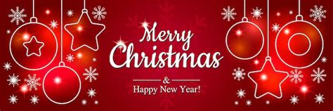 Premium Vector Merry Christmas And Happy New Year Festive Banner