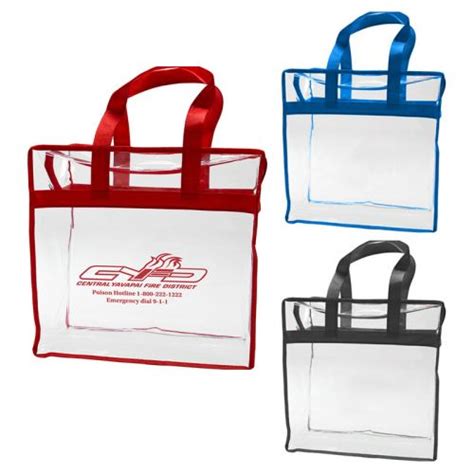 Personalized Clear Pvc Zipper Tote Bags Vinyl Tote Bags