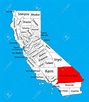 San Bernardino California Map With Neighborhoods And Modern Round - San ...