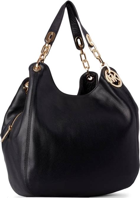 Michael Kors Fulton Large Shoulder Tote In Black