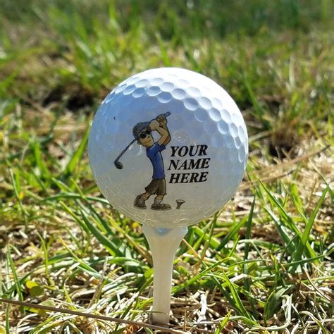 Set Of 3 Custom Uv Printed Golf Ball Fathers Day T Personalized