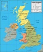 Mapa de las regiones del Reino Unido (UK): mapa político y estatal del ...