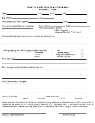 Free 10 Special Education Form Samples In Ms Word Pdf