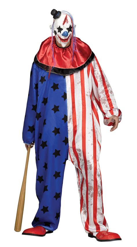 Ca64 Evil Clown Mens Halloween Circus Horror Scary Fancy Dress Up