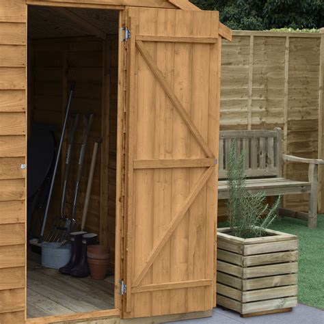 Installed 8 X 6 Overlap Apex Wooden Garden Security Shed Windowless 2