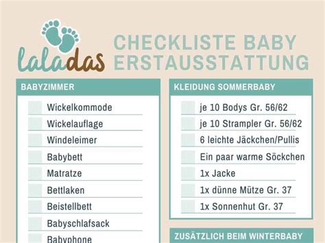 Baby Erstausstattung Checkliste - Was brauchen wir für das erste Kind?