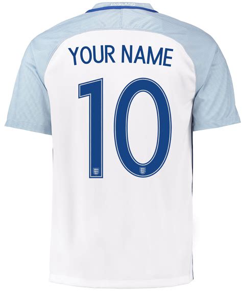 England Home Customise Name Number Euro 2016 Men Soccer Jersey Football