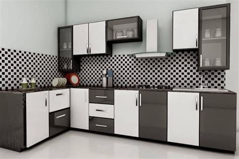 Modern L Shaped Kitchen Interior Design Rs 750square Feet Staar